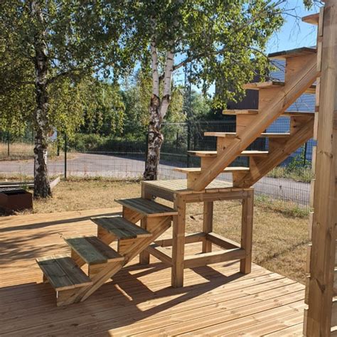 Deck Stairs With Landing