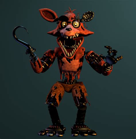 Withered Foxy Full Body Render By Basilisk2002 On Deviantart