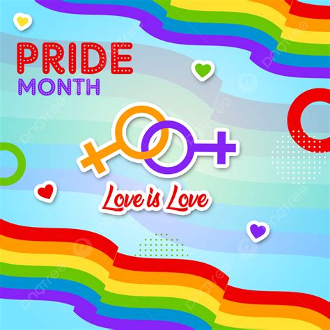 Love Is Pride Month Rainbow Flag Background Gay Symbol Lgbt