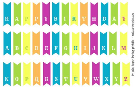 Alphabetbunting Diy Party Banner Printable Birthday Banner Diy
