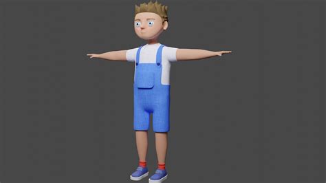 3d Model 3d Cartoon Boy Character Rigged Low Poly Vr Ar Low Poly