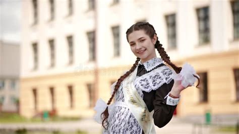 Happy Russian Female Graduates Pose On Their Graduation Day Stock Video Video Of Person