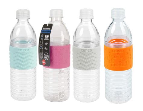 4 Pack Copco Hydra Sports Water Bottle With Non Slip Sleeve Spill