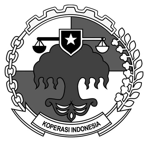 Logo Koperasi Indonesia PNG Lama Warna & Hitam Putih - rekreartive