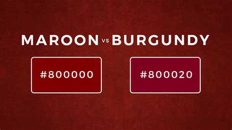 List Of Maroon Vs Burgundy Vs Wine References