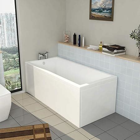 X Mm Designer Single Ended Bathtub Acrylic Square Bathroom Square Straight Bath Tub