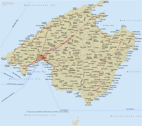 Conculta este mapa interactivo que te permite echarle un vistazo los principales lugares de interés de la isla de mallorca: Mallorca