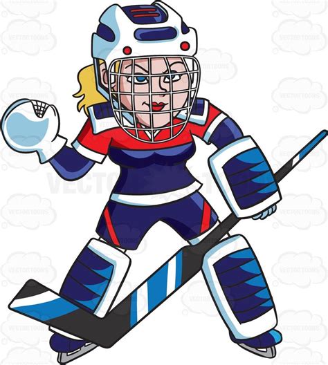 Hockey goalie vector clipart and illustrations (2,359). A female hockey goaltender prepares to save a goal # ...