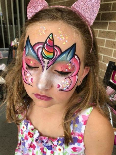 Kel Mcelwain Unicorn Face Painting Design Face Painting Easy Girl