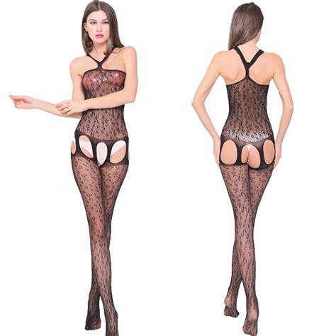 Multifuns Leopard Lace Lingerie Open Crotch Sexy Bodystockings Sexy