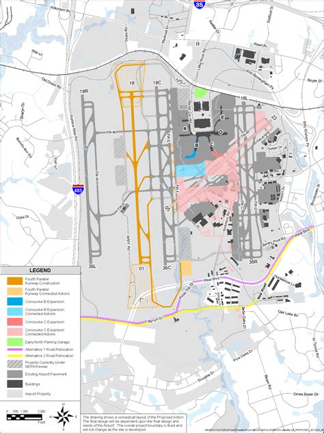 Map In English Charlotte Douglas International Airport Ea
