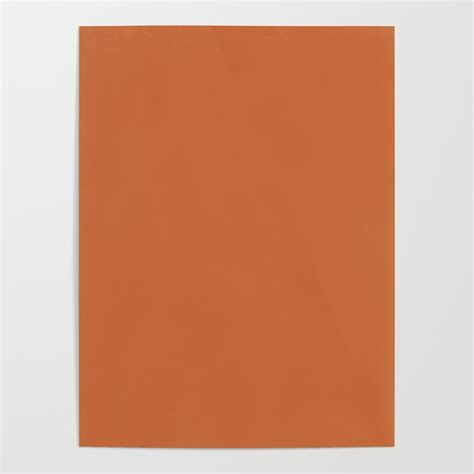 Burnt Orange Pantone 16 1448 TPX Poster By One Stop Shop Society6