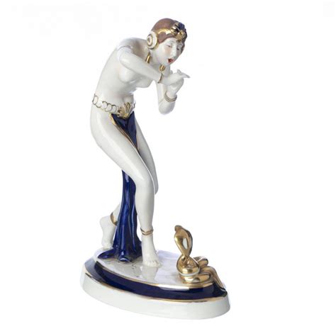 Sold Price Royal Dux Art Deco Female Snake Charmer March
