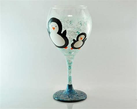 Penguins Christmas Wine Glasses Christmas Wikii
