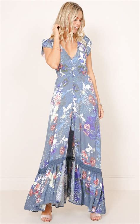 Showpo Baylee Bali Dress In Navy Floral Women Dress Online Navy