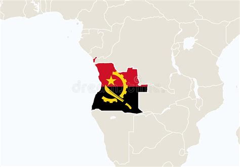 World map africa holidaymapq from world map with africa highlighted, source. Africa With Highlighted Angola Map Stock Vector ...