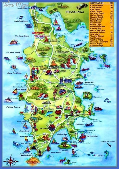 Thailand Map Tourist Attractions