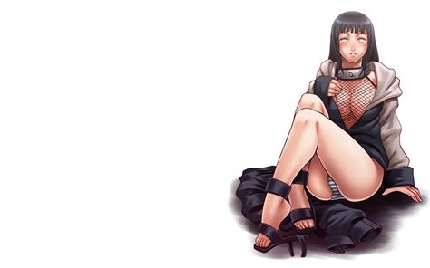 wallpaper anime girls sitting cleavage feet naruto shippuuden hyuuga hinata panties