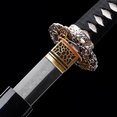 Real Japanese Katana Sword T10 Folded Clay Tempered Steel Tactical