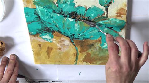 Simple Floral Abstract Painting Palette Knife Easy For Beginners