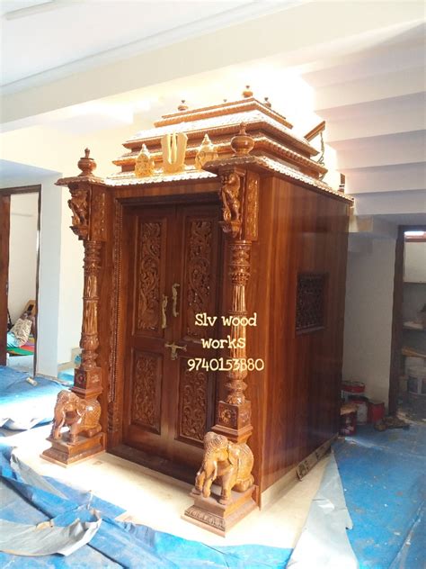 Handcrafted Teak Wood Pooja Room For Home Decor Etsy