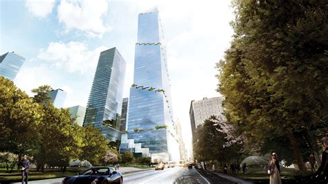 Big Dresses The Spiral Skyscraper In New York With Green Cascading Terraces