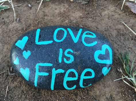 Pin By Chu Chi Radcliff On One Love Painted Rocks Love Is Free Cool