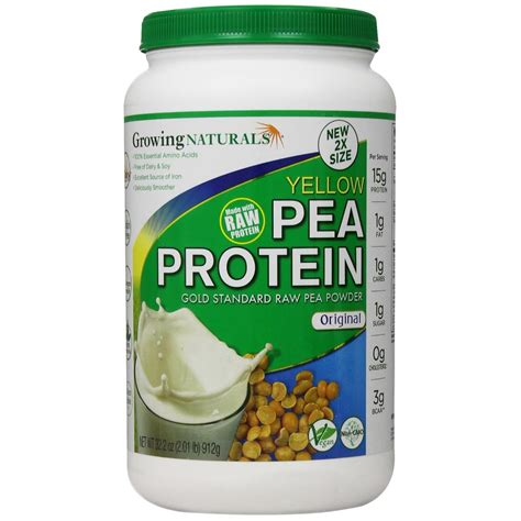 Growing Naturals Pea Protein Powder Original Flavor 322 Oz Cornerstone For Natural