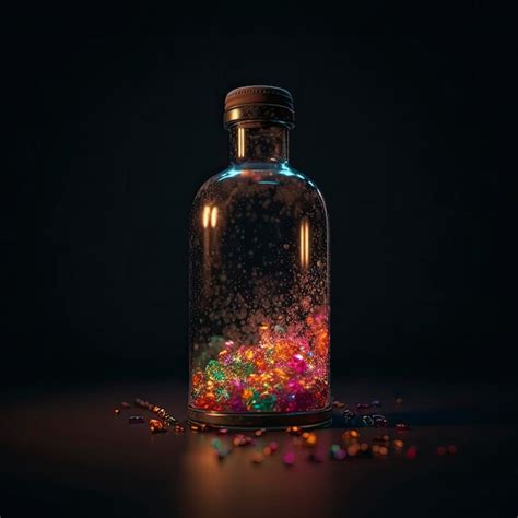 Premium Ai Image A Bottle Of Stars Is Filled With A Galaxy Of Stars