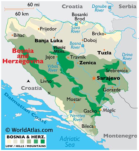 Bosnia and Herzegovina Map / Geography of Bosnia and Herzegovina / Map of Bosnia and Herzegovina ...