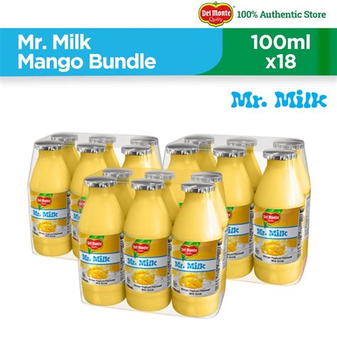 Del Monte Mr Milk Mango Yoghurt Flavored Milk Drink 100ml X 6 Set Of