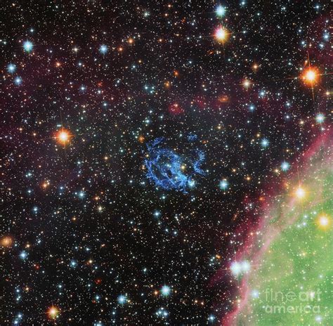 Supernova Remnant In Small Magellanic Cloud Photograph By Nasa Esa And