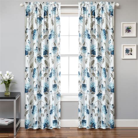 Mainstays Modern Floral Warwick Curtain Panel Set Of 2