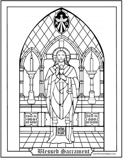 Our free coloring pages for adults and kids, range from star wars to mickey mouse. Blessed Sacrament Coloring Page + Catholic First Communion ...