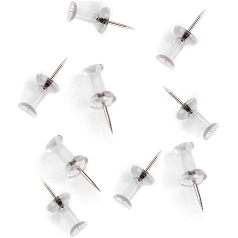 Push Pins Clear 50 Pieces Creative Minds