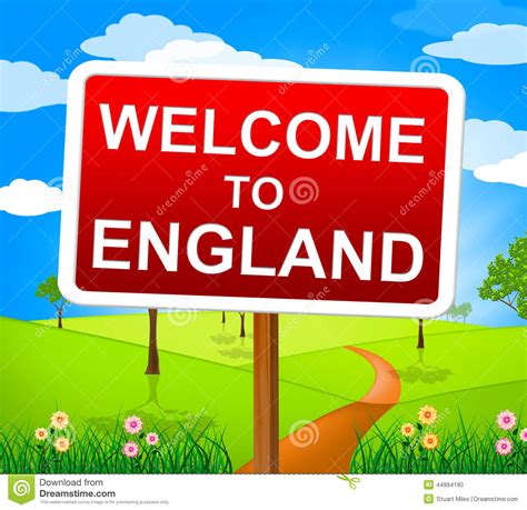 Welcome To England Vector Illustration With London Urban Elements