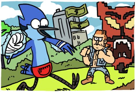 Regular Show Mordecai And Rigby In 8 Bit Land By Theeyzmaster On Deviantart