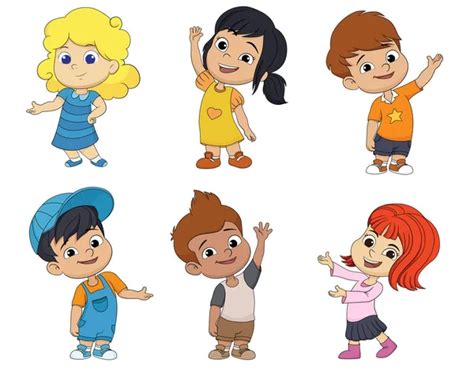 Cartoon Kids ⬇ Vector Image By © Deniscristo Vector Stock 13654960