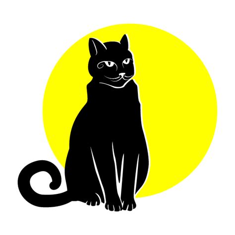 Silhouette Of A Black Cat Free Svg