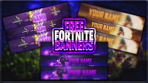 3 Fortnite Banner Templates Free Download Youtube
