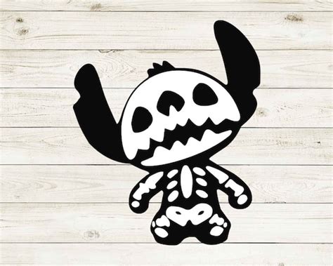 Stitch Skeleton Svg Lilo And Stitch Svg Halloween Svg Etsy