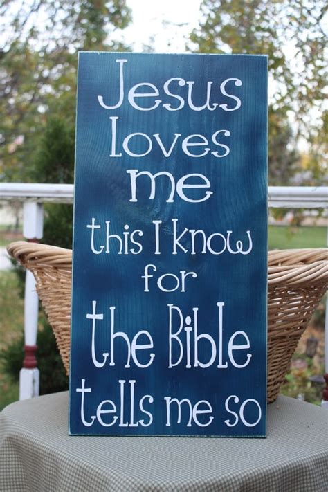 Items Similar To Wooden Sign With Vinyl Lettering Jesus Loves Me This