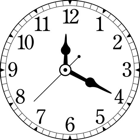 Time Clock Clipart Black And White Free Transparent Png Clipart