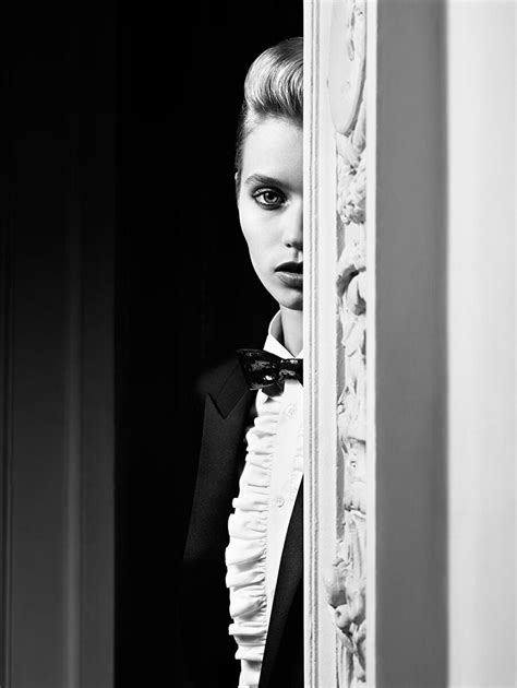 Abbey Lee Kershaw Stars In Saint Laurent Le Smoking Campaign By Hedi