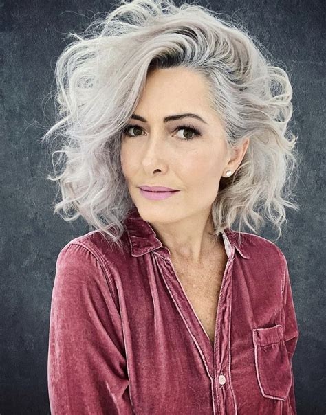Pin By ɑղղ On Fifty Shades Of Gray Silver White Hair Natural White Hair Beautiful Gray Hair