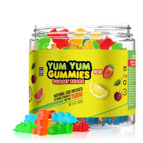 yum yum gummies 1500mg cbd infused gummy bears cbd edibles