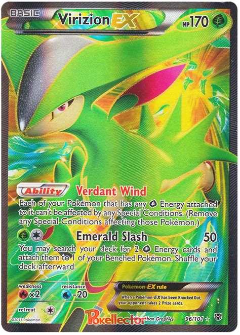 Virizion Ex Plasma Blast 96 Pokemon Card