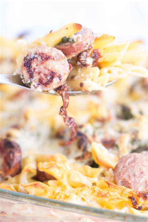 Here's how to make it. Chicken & Apple Sausage Baked Pasta Recipe