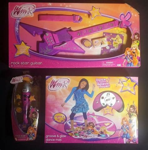 Lot Of 3 Winx Club Rock Star Guitarrock Star Microphonegroove And Glow