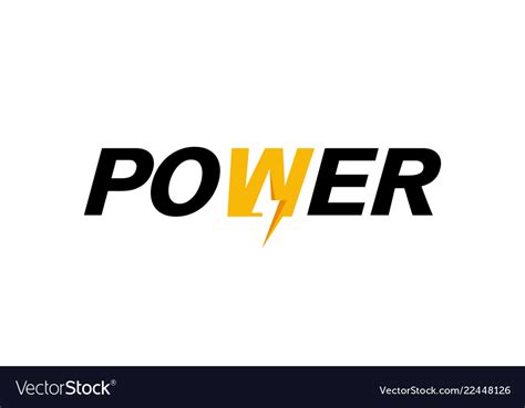 Creative Letter Power Text Symbol Design Logo Vector Image